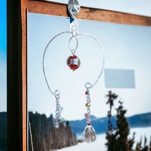 Sun catcher Boho look handcrafted car charm ooak